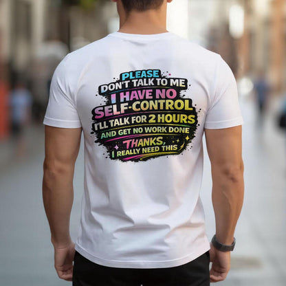 Men’s Funny Work Shirt – “Don’t Talk To Me” Graphic Tee | Sarcastic Humor Gift