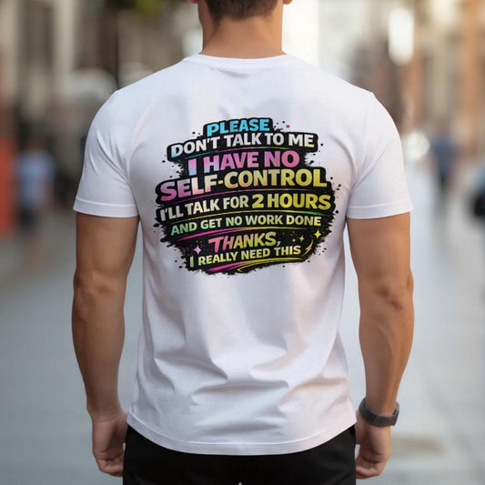 Men’s Funny Work Shirt – “Don’t Talk To Me” Graphic Tee | Sarcastic Humor Gift
