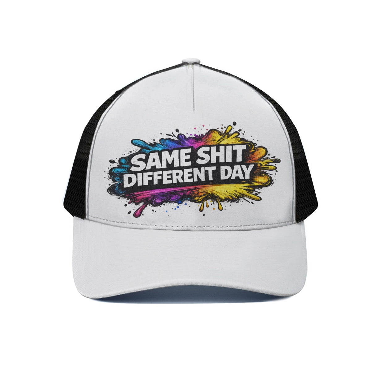 Same Shit Different Day  - Unisex Trucker Hat With Black Half-mesh
